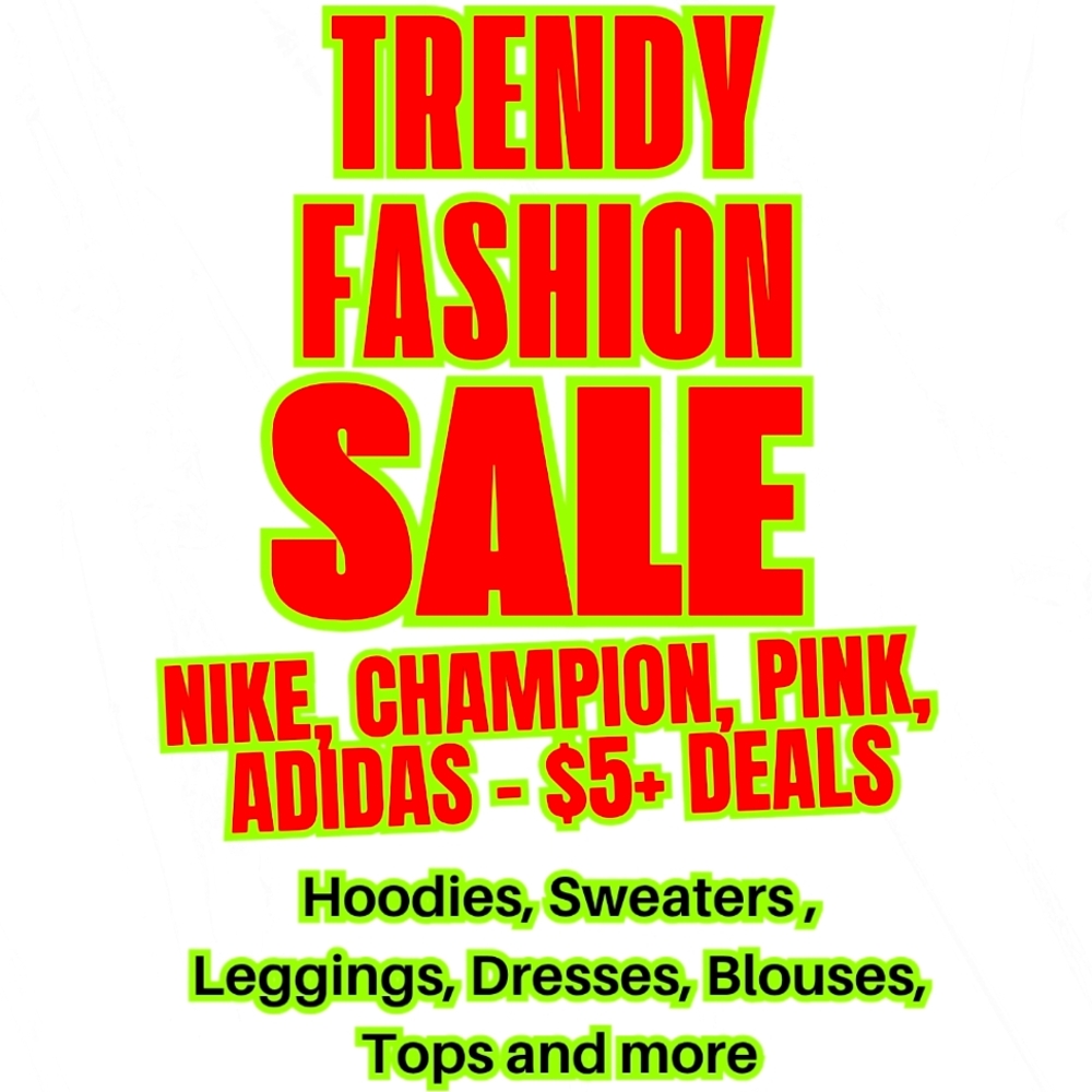 Trendy Fashion Sale ✨ Nike, Champion, Pink - $5+ Deals